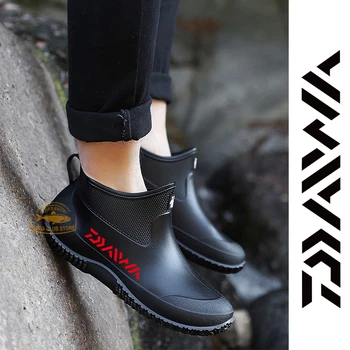 2020 Daiwa мъжки нескользящая риболовна обувки непромокаеми дамски риболовни къса тръбна дъждовни ботуши открит катерене дишащи ботильоны