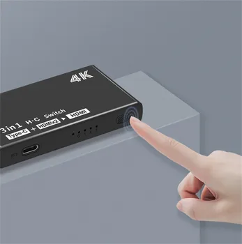 HDMI 4Kx2K Video Switch Превключвател HDMI Splitter 3in1 Output Хъб за DVD и HDTV PS4 BOX преносим компютър 3 порта HDMI устройство