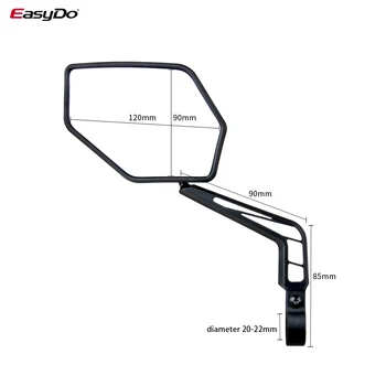 EasyDo 2 бр. велосипед волана широкоъгълен огледалото за обратно виждане, регулируема МТБ волана страничната сигурност гъвкави огледала за обратно виждане