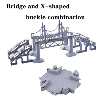 5.5 см магически нажежен състезателна писта САМ универсални аксесоари рампа обрат мост точката на пресичане на Жп кола играчка състезателни писти детски подаръци