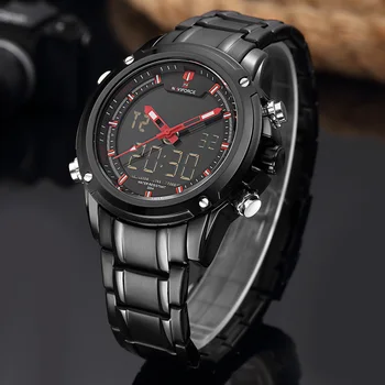 NAVIFORCE Мъжки спорт цифрови часовници луксозни военни часовници Мъжки кварцов механизъм аналогов будилник Мъжки водоустойчив часовник Reloj Hombre