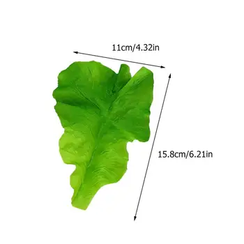 2 бр. моделиране на листа от маруля преносим практичен лесен фалшиви растителни модели салата украса PVC хранително-вкусовата украса
