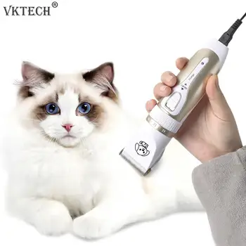 USB електрически домашен любимец куче коса машинка за подстригване на животни котки коса, нож бръснач груминг машинки за подстригване ножици куче прическа машина Зоотовары