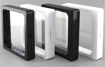 50 бр 7x7x2cm, прозрачни пластмасови мембрани фоторамка дисплей / колекция кутия / ковчег за бижута-самата мухъл