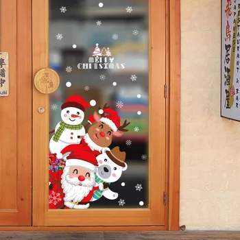 Дядо коледа, Снежен човек стикер за стена е подвижна с Коледа прозорец етикети етикети за 