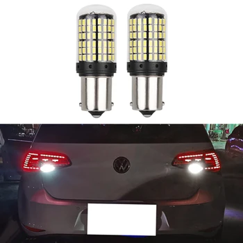 Ксенонови бяло, без грешки 1156 / P21W / BA15S автомобилни led лампи за Volkswagen VW Caddy 2010 + LED DRL актуализация фарове смяна на електрически крушки