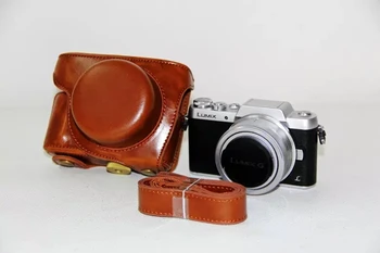 Изкуствена кожена чанта за фотоапарат Panasonic LUMIX GF7 GF8 GF9 gf7 gf8 gf9 GF10 Micro Single Case Cover