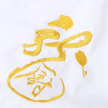 Китайски дракон бродерия дишаща с къс ръкав готвач еднакви унисекс готвач яке хлебни хотел ресторант готвач равномерно на едро