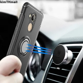 Калъф за Huawei Honor 6C Pro/V9 Play Case Ring Finger Stand Holder Magnet TPU Soft Cover kimTHmall