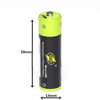 1 бр./лот ZNTER 1.5 V, 1700mAh AA батерия USB акумулаторна литиево-полимерна батерия бързо зареждане чрез кабел Micro USB