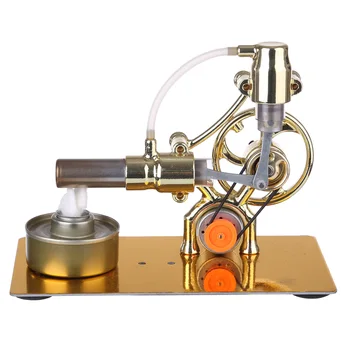 L-образна едноцилиндров двигател на Стърлинг модел на генератор на научен експеримент развитие на играчка с led диод за деца, Златни