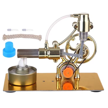 L-образна едноцилиндров двигател на Стърлинг модел на генератор на научен експеримент развитие на играчка с led диод за деца, Златни