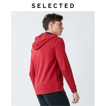 Избрания от мъжки памук червено с качулка Zip-through Sweatshirt I|41934D509