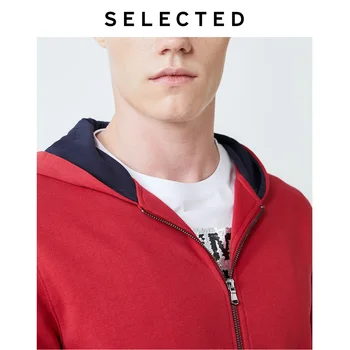 Избрания от мъжки памук червено с качулка Zip-through Sweatshirt I|41934D509