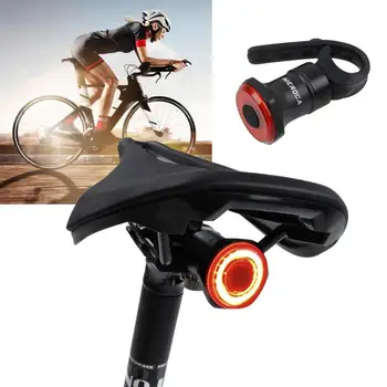 MEROCA Bicycle Night Riding Taillight Intelligent Brake Induction Taillights Rechargable Road Bike Mountain Bike Light Sensor