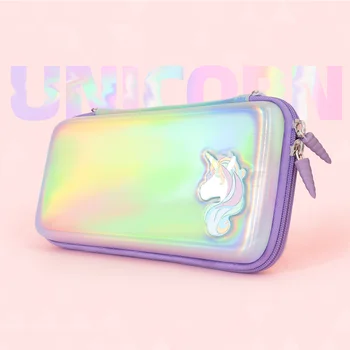 За Nintend Преминете Преносим Калъф Rainbow Unicorn Лазерно Отражение Чанта За Съхранение На Твърд Калъф Shell Case Кутия За Превключвател Аксесоари