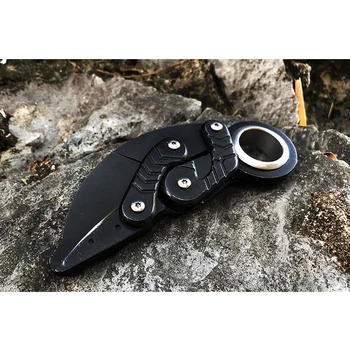 Promithi Morphing Karambit Knife Camping EDC Outdoor Tool Multi-function Survival Folding Claw Knife with Belt Clip