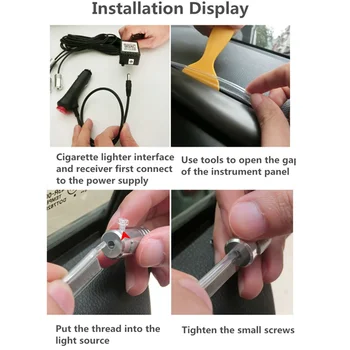 Led Car Interior Ambient Atmosphere Mood Light Rgb App Remote Control Auto Backlight Foot Center Console Door Декоративни Осветителни Тела