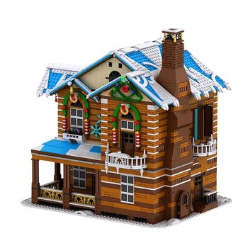 Мухъл King Creative Toys Streetview Building Blocks the LED Light Коледа House Model sets тухли детски играчки за коледни подаръци