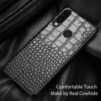Кожен калъф за мобилен телефон Huawei P20 P30 lite P40 Pro Nova 5T case For Honor 9X 10 20 30 Pro Cowhide Crocodile Texture Cover