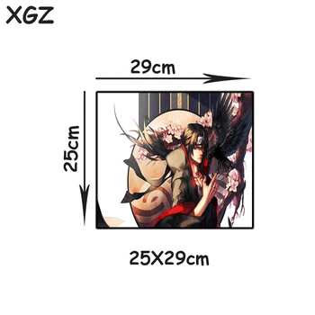 XGZ Младежко аниме голям е размерът на подложка за мишка, черен битумен Наруто Шарингана Итачи лаптоп КОМПЮТЪР настолен Мат гума универсален нескользящий