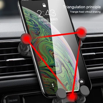 TOTU гравитационный кола кола вентилационен калъф телефон стойка за iPhone 11 Pro X XS-XS MAX Samsung, Huawei, Xiaomi Sony Mount Holder