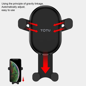 TOTU гравитационный кола кола вентилационен калъф телефон стойка за iPhone 11 Pro X XS-XS MAX Samsung, Huawei, Xiaomi Sony Mount Holder