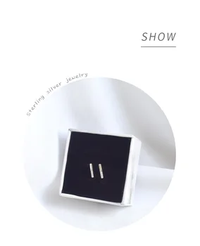 Grier s925 стерлинги сребърни обици един дизайн думата обеци минималистичен женски обеци шик бижута