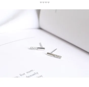 Grier s925 стерлинги сребърни обици един дизайн думата обеци минималистичен женски обеци шик бижута