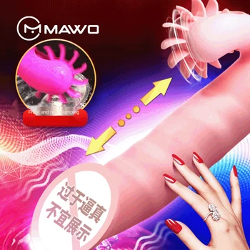MAWO телескопична нагревателен език вибратор за жените вибратор вибратори вибрация G Spot клитор масажор жените мастурбацията секс играчка