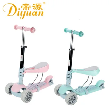 5 в 1 Мултифункционален скутер може да отнеме три-в-едно, детска количка подарък трехколесное мигающее колелото на детски скутер