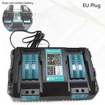 Двойно зарядно устройство за Makita 14.4 V 18V BL1830 Bl1430 DC18RC DC18RA Plug EU