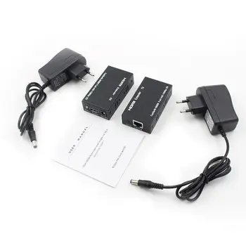 HDMI LAN Продължавам Repeater Over Single Cat5E/6 RJ-45 Plug EU