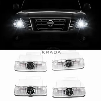 2X LED Car Door Welcome Светлини For Nissan Teana 08-12 Patrol 10-18 Y62 Logo лазерен проектор призрачни скрити лампи, предупредителни светлини