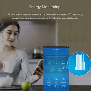 ITEAD SONOFF POW R2 15A 3500W Wifi Switch-Controller Real Time Power Consumption Monitor For Measurement Smart Home Automatio