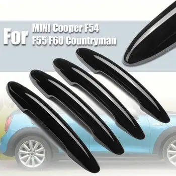 4шт капачка на дръжката на вратата, за BMW за Mini Cooper F54 F55 F60 Countryman гланц авто външни детайли черно покритие на капака на дръжката на вратата,