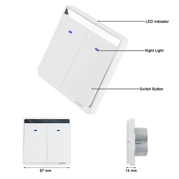 HEIMAN ZigBee Smart Switch Wall Neutralline live line APP Remote Control Light Wireless Switch For Smart home system Module