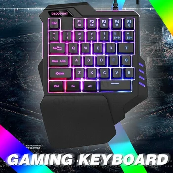 Ръчна Одноручная Клавиатура Gaming Left Hand Keyboard Game For Lol /Dota/Ow