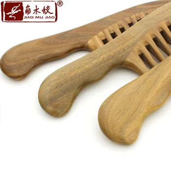 2017 Pure Nature hand made сандалово дърво comb with wide зъб wood четка anti-static nature продавач