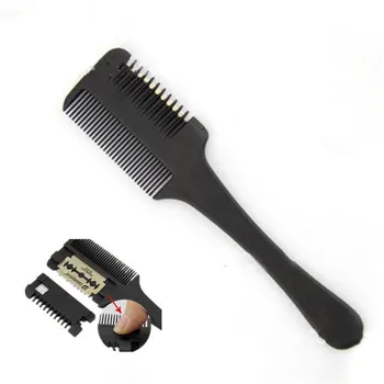 Професионална козметика острието на бръснач коса гребен с острие за рязане на изтъняване на фризьор фризьорски инструмент гребен коса тример за коса