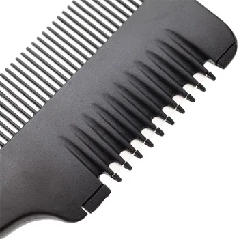 Професионална козметика острието на бръснач коса гребен с острие за рязане на изтъняване на фризьор фризьорски инструмент гребен коса тример за коса