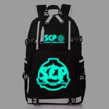 SCP специални процедури за задържане Фонд cosplay раница светещ училищна чанта за лаптоп пътуване Mochilas