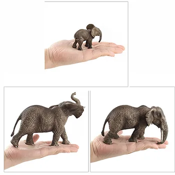 3 Kidns Elephants Family Animal Figure Подбрани Играчки Фигури На Диви Животни-Детски Пластмасови Модели Играчки