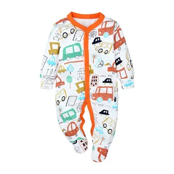 Бебето Бебешки дрехи за новородени момичета момчета дрехи с пълен ръкав ежедневни скъпа Roupas de bebe карикатура памучни пижами Rompers34