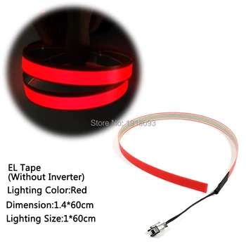 Червен EL ленти не включва драйвер за 60*1 см EL светещ лентата на САМ материал светодиодна лента за украса на парти събития