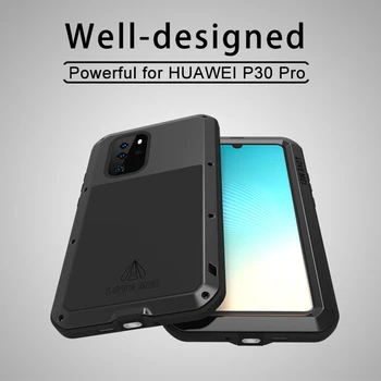 Водоустойчив, устойчив на удари калъф за телефон Huawai P30 Pro p30 Armor Duty Metal алуминиева делото за Huwawei P30 lite Phone Case Чанта