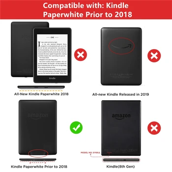 Поставка за китката калъф за Amazon Kindle Paperwhite 1 2 3 Smart Cover for 6 inch E-reader Tablet Case for Paperwhite 1/2/3 DP75SDI