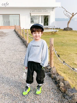 Момчета панталони есен shu jiao ku мода, Детски дрехи Бебешки 2020 нов детски свободно време корейски спортни панталони западен стил