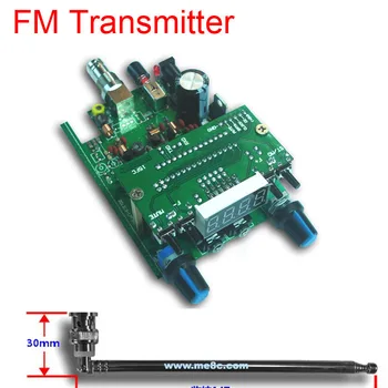 Dc 12V 88-108MHZ 0.5 W BH1415F FM-радио PLL стерео FM трансмитер цифров дисплей led модул + 75 см В9 антена звукови сигнали