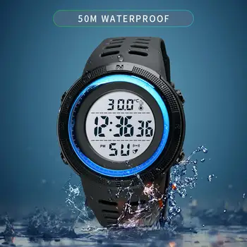 SKMEI Digital Watch Luxury Body Tenperature мъжки ръчен часовник за обратно отброяване спортни часовници 50 м водоустойчив мъжки военни часовници led часовници